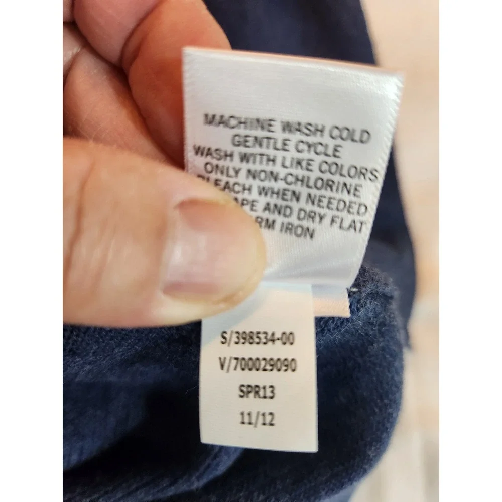 NEW Banana Republic Mens XL Blue Cotton Textured Ribbed Crewneck Sweater‎ Casual